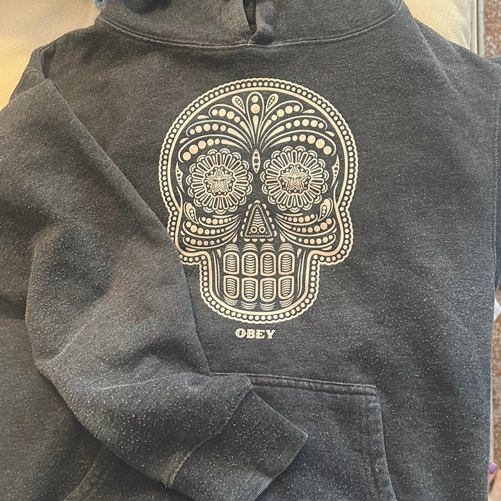 DARK GRAY OBEY HOODIE
